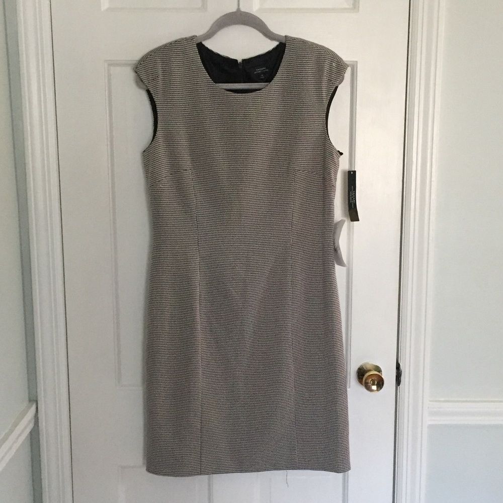 NWT- Tahari classic work dress- houndstooth ; 10